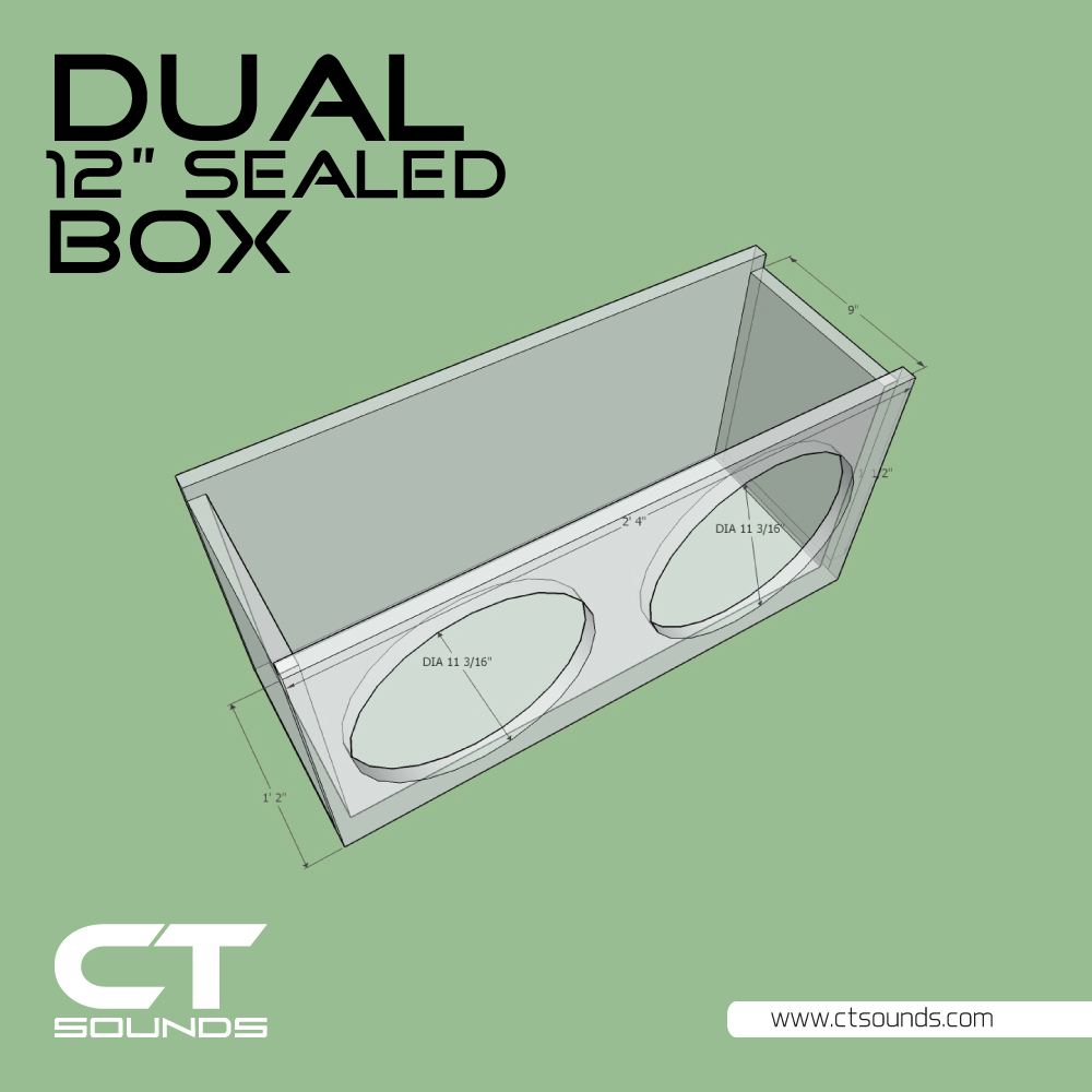 CT Sounds Dual 12 Inch Sealed Subwoofer Box Design – CT SOUNDS