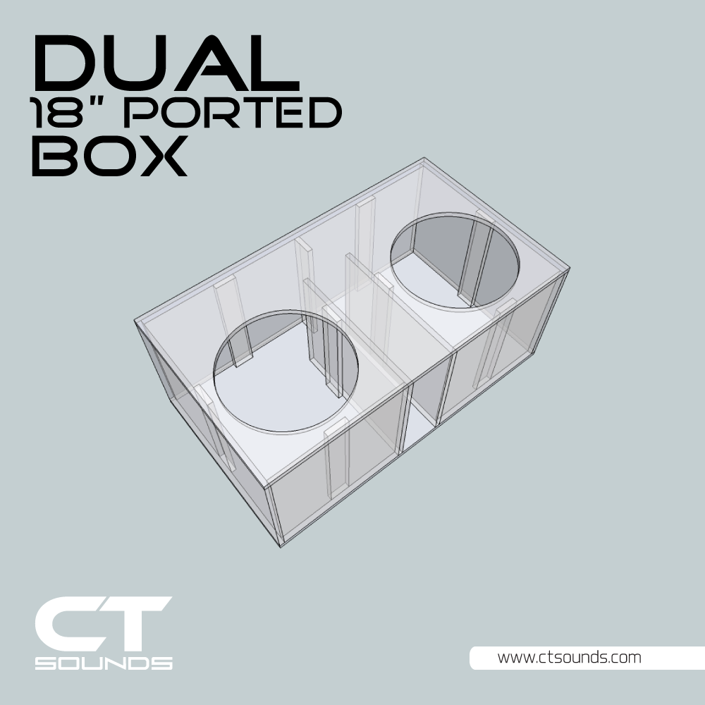 Dual 18 Inch Ported Subwoofer Box Design
