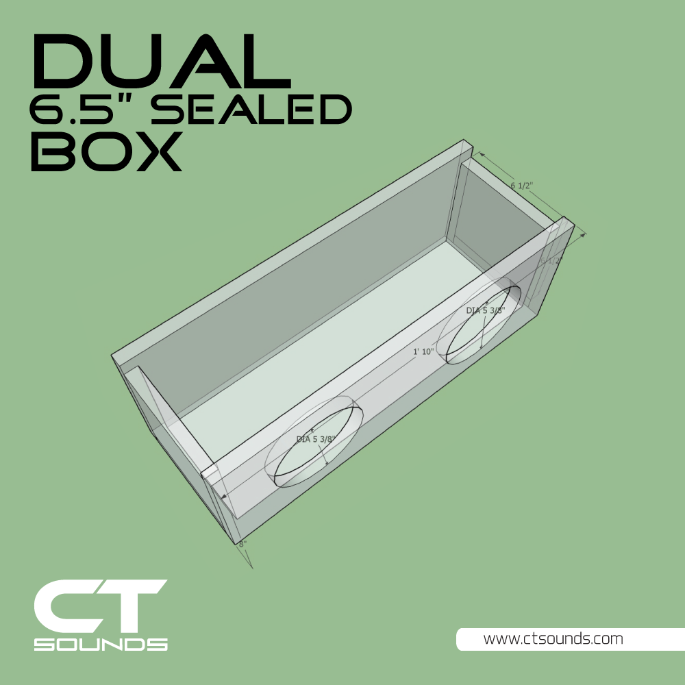 CT Sounds Dual 6.5 Inch Sealed Subwoofer Box Design – CT SOUNDS