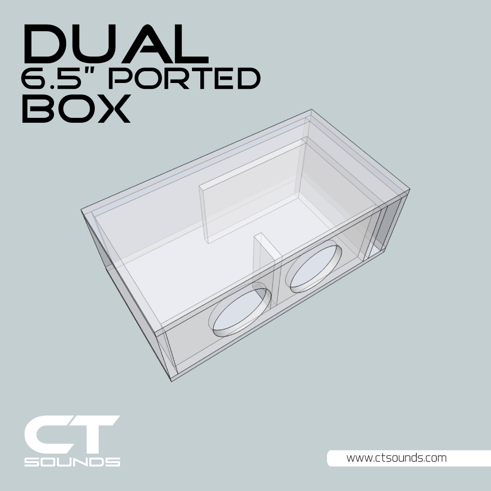 Dual 6.5 Inch Ported Subwoofer Box Design