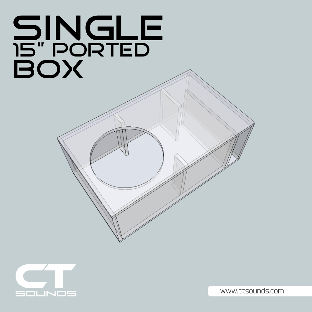 Single 15 Inch Ported Subwoofer Box Design