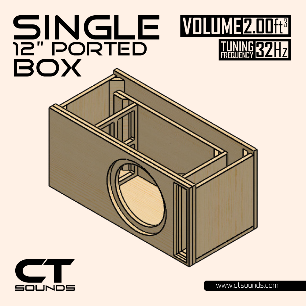 Single 12 Inch Ported Subwoofer Box Design