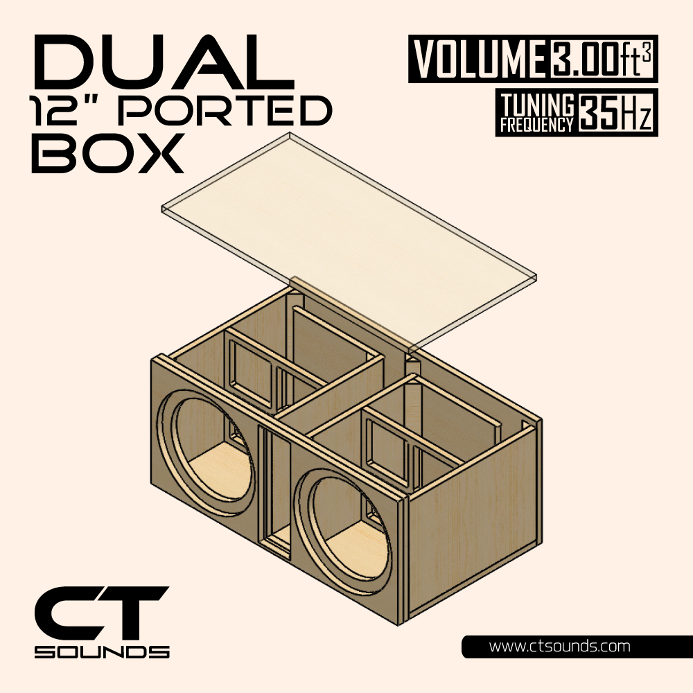 CT Sounds Dual 12 Inch Vented Subwoofer Box Design – CT SOUNDS