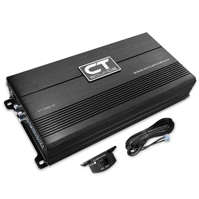 Dual 8” 1600W Complete Bass Package with Loaded Subwoofer Box and Amplifier