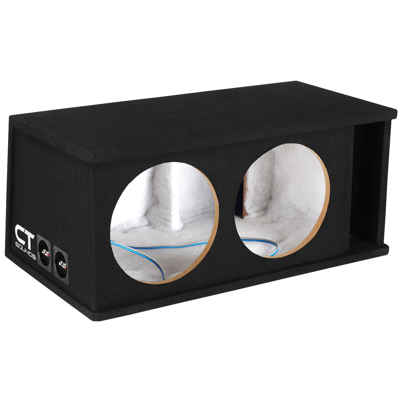 2 Sub Box CT2X12 - Dual 12” Ported Car Subwoofer Box