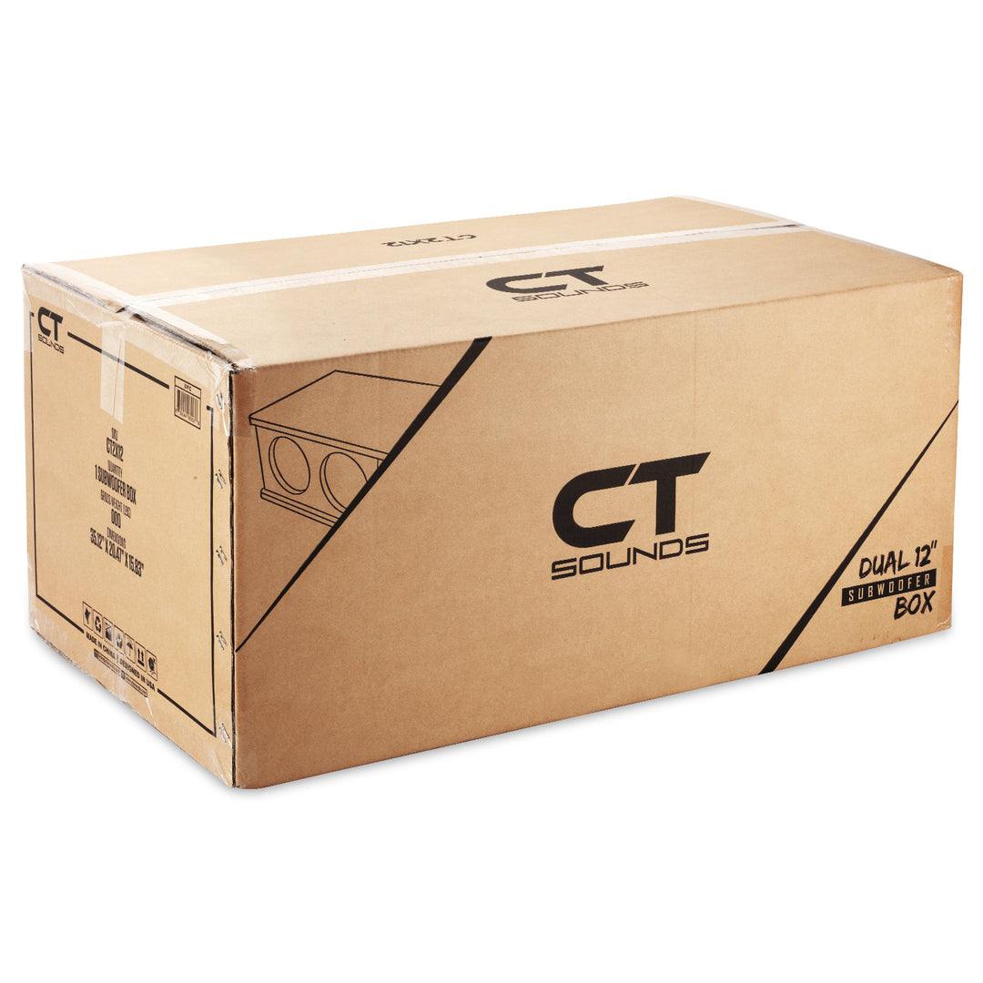 CT2X12 - Dual 12” Ported Car Subwoofer Box