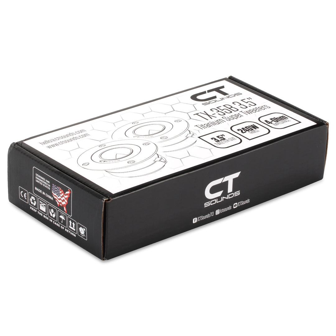 TX-35B // 3.5” 480-Watt Titanium Super Tweeters, Pair – CT SOUNDS