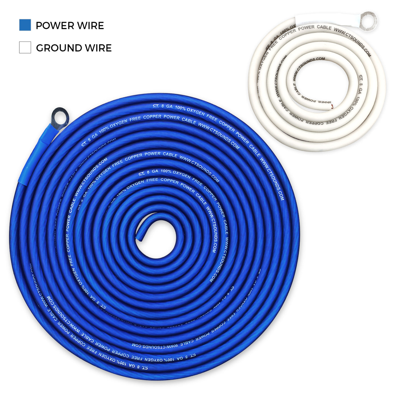 AMPKIT-8GA-ELITE // 8 Gauge 1000 Watt Amplifier Wiring Kit (OFC)