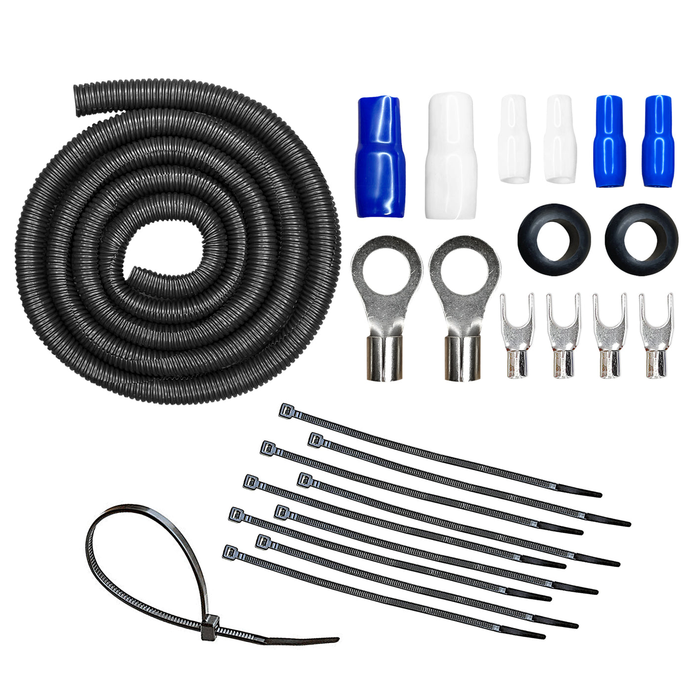AMPKIT-8GA-ELITE // 8 Gauge 1000 Watt Amplifier Wiring Kit (OFC)