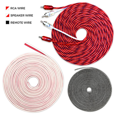 AMPKIT-8GA-PRO // 8 Gauge 800 Watt Amplifier Wiring Kit