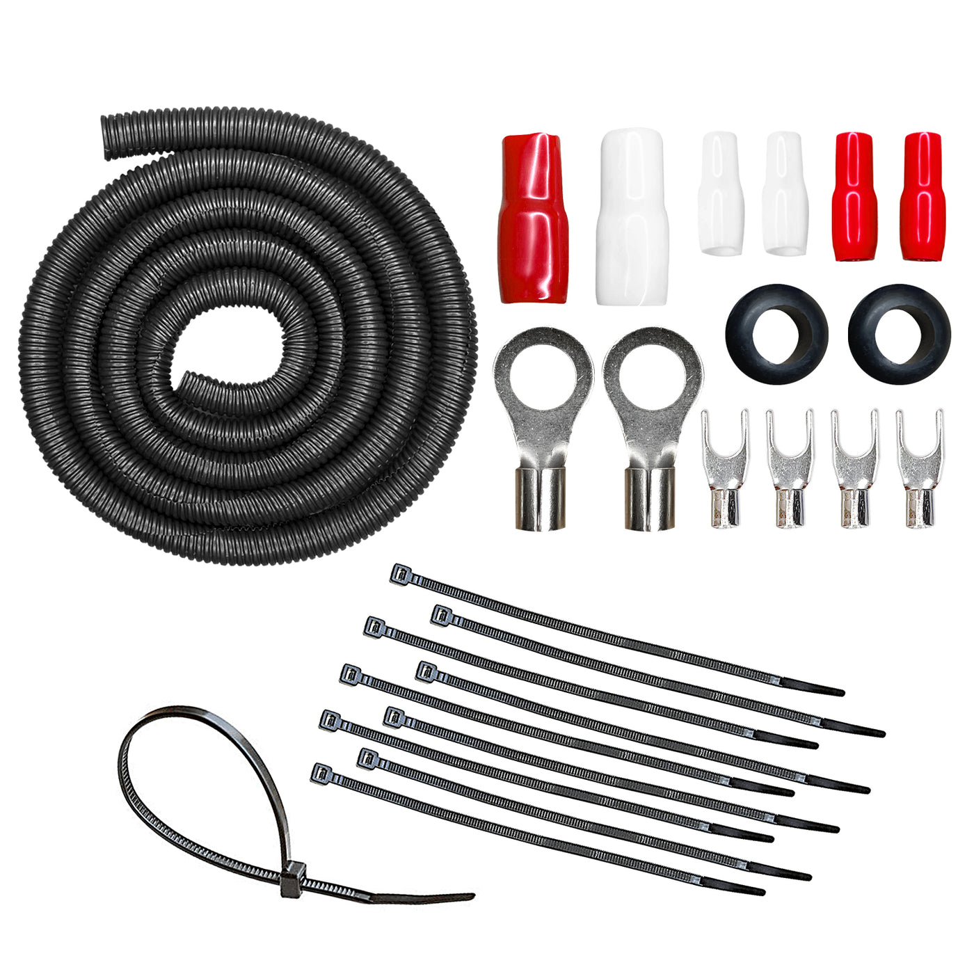 AMPKIT-8GA-PRO // 8 Gauge 800 Watt Amplifier Wiring Kit