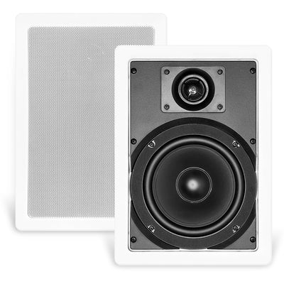 Bio In-Wall 6.5" Home Audio Speaker with Rotatable 25mm Silk Dome Tweeter (1 Speaker) - CT SOUNDS