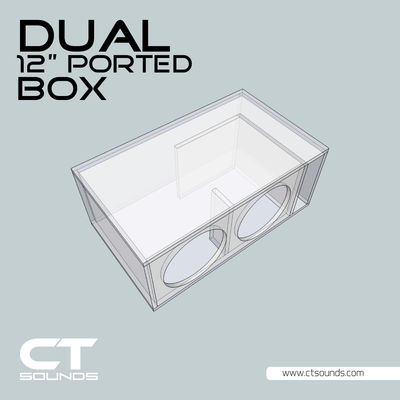 Dual 12 Inch PORTED Subwoofer Box Design - CT SOUNDS