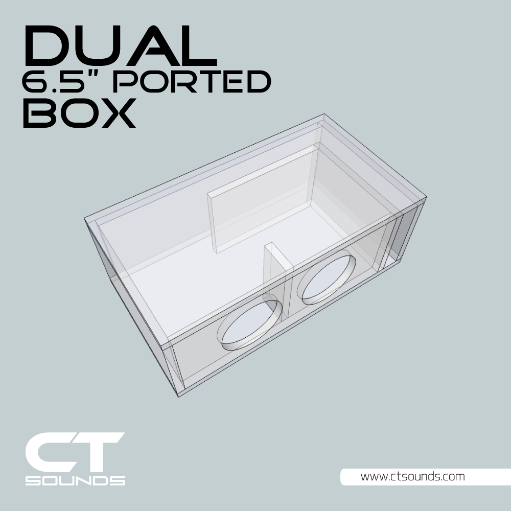 CT Sounds Dual 6.5 Inch Ported Subwoofer Box Design CT SOUNDS