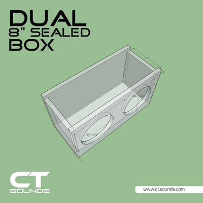 Dual 8 Inch SEALED Subwoofer Box Design - CT SOUNDS