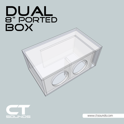 Dual 8 Inch PORTED Subwoofer Box Design - CT SOUNDS