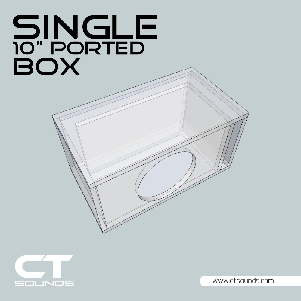 Single 10 Inch PORTED Subwoofer Box Design - CT SOUNDS