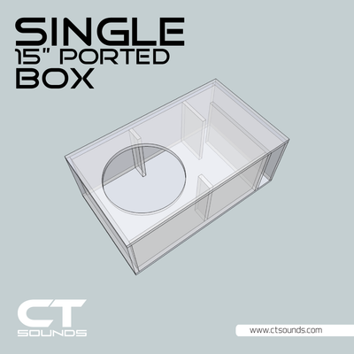 Single 15 Inch PORTED Subwoofer Box Design - CT SOUNDS