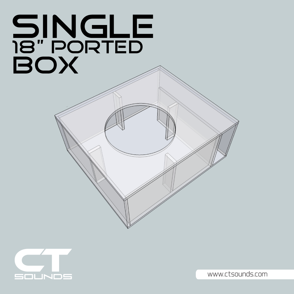 CT Sounds Single 18 Inch Ported Subwoofer Box Design