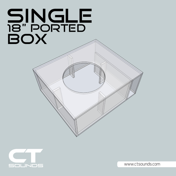 CT Sounds Single 18 Inch Ported Subwoofer Box Design – CT