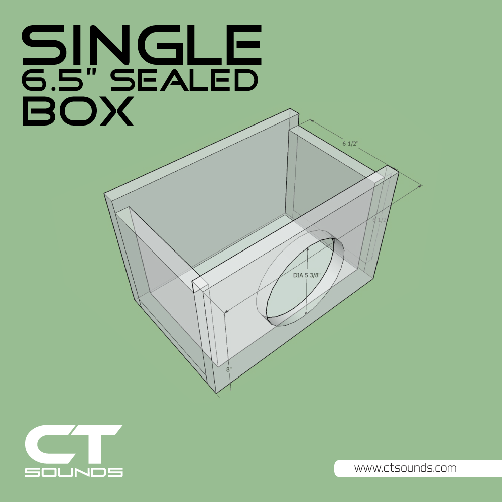 Single 6.5 Inch SEALED Subwoofer Box Design - CT SOUNDS