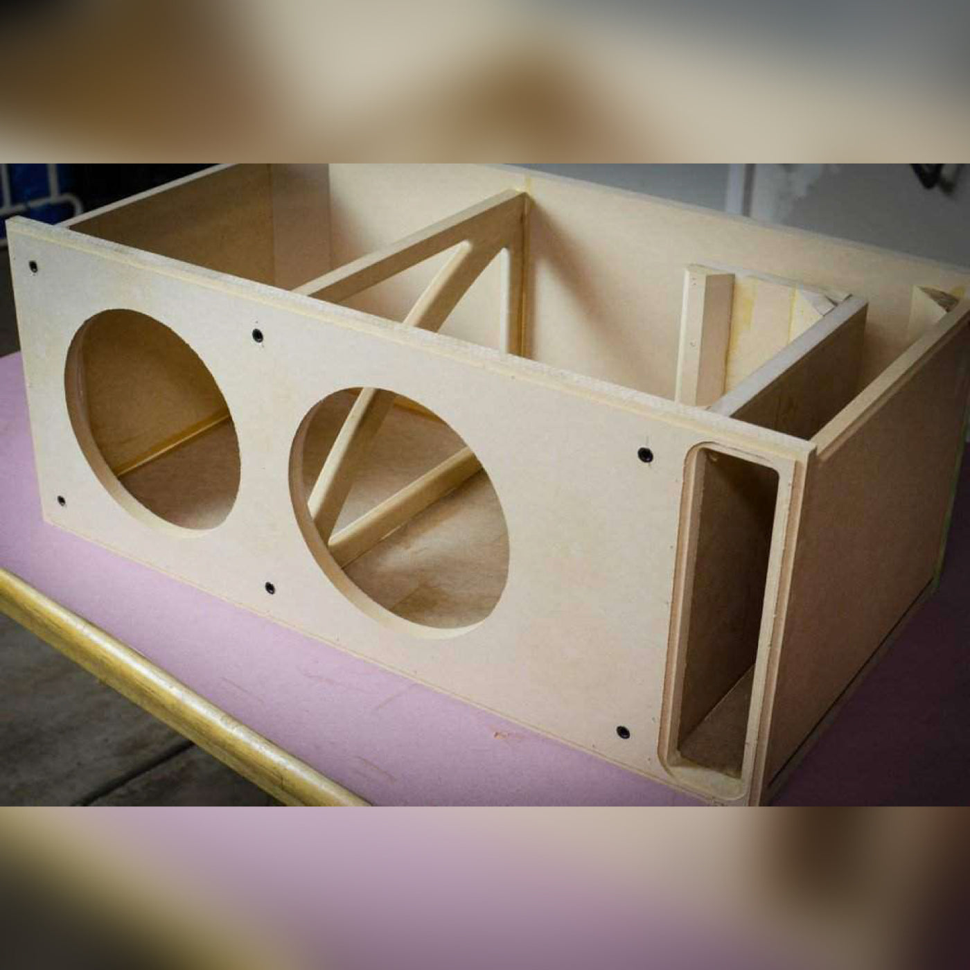 Dual 10 Inch Vented Subwoofer Box Design