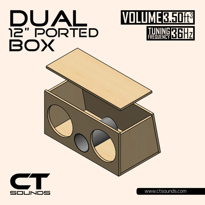 Dual 12 Inch Front PORTED Subwoofer Box Design - CT SOUNDS