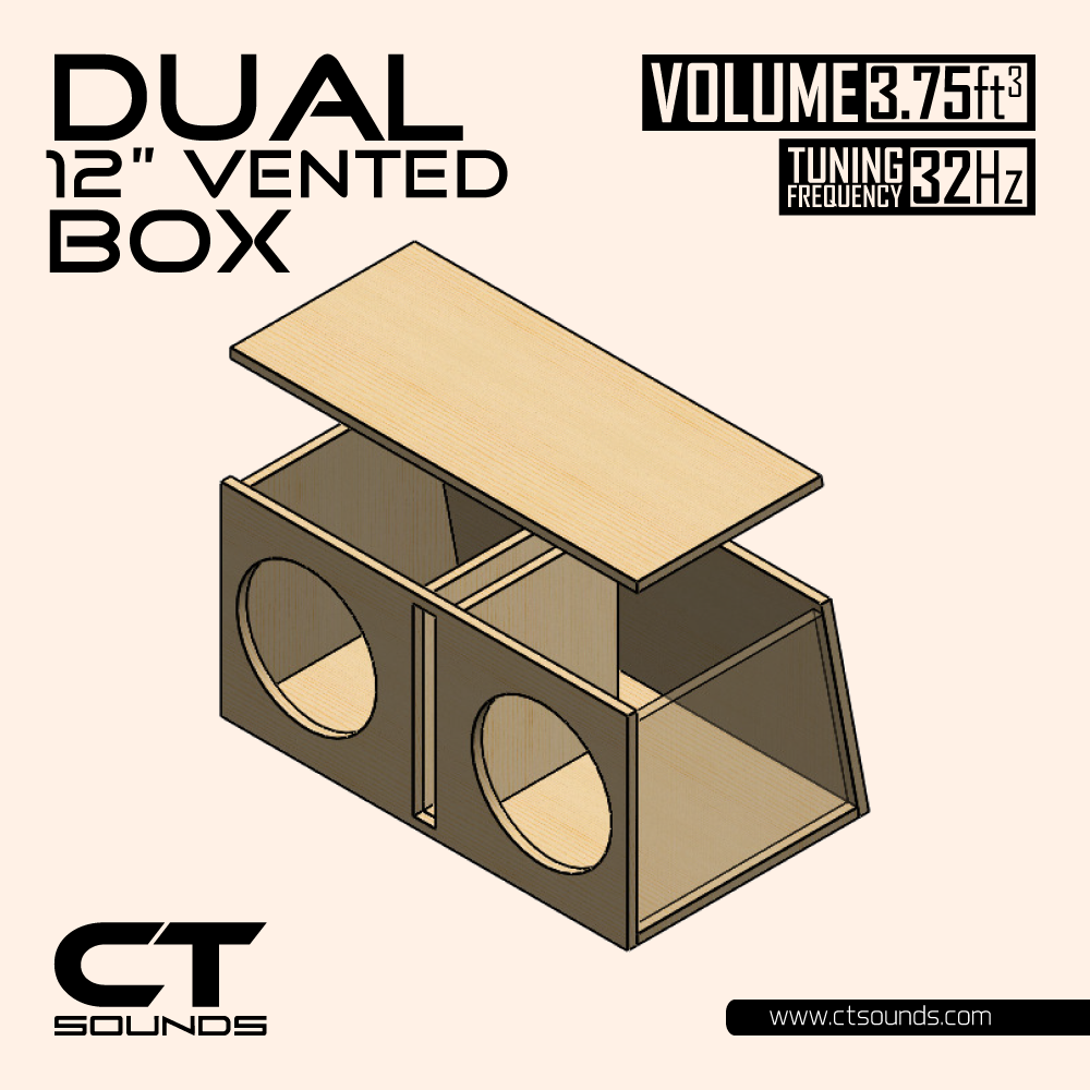 CT Sounds Dual 12 Inch Vented Subwoofer Box Design CT SOUNDS