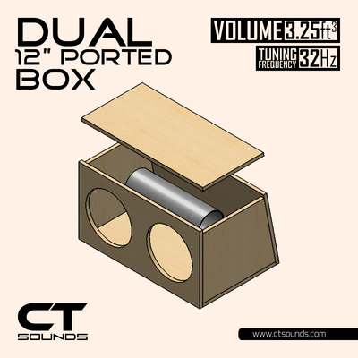 Dual 12 Inch PORTED Subwoofer Box Design - CT SOUNDS