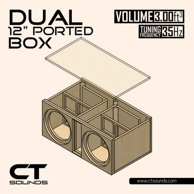 Dual 12 Inch PORTED Subwoofer Box Design - CT SOUNDS