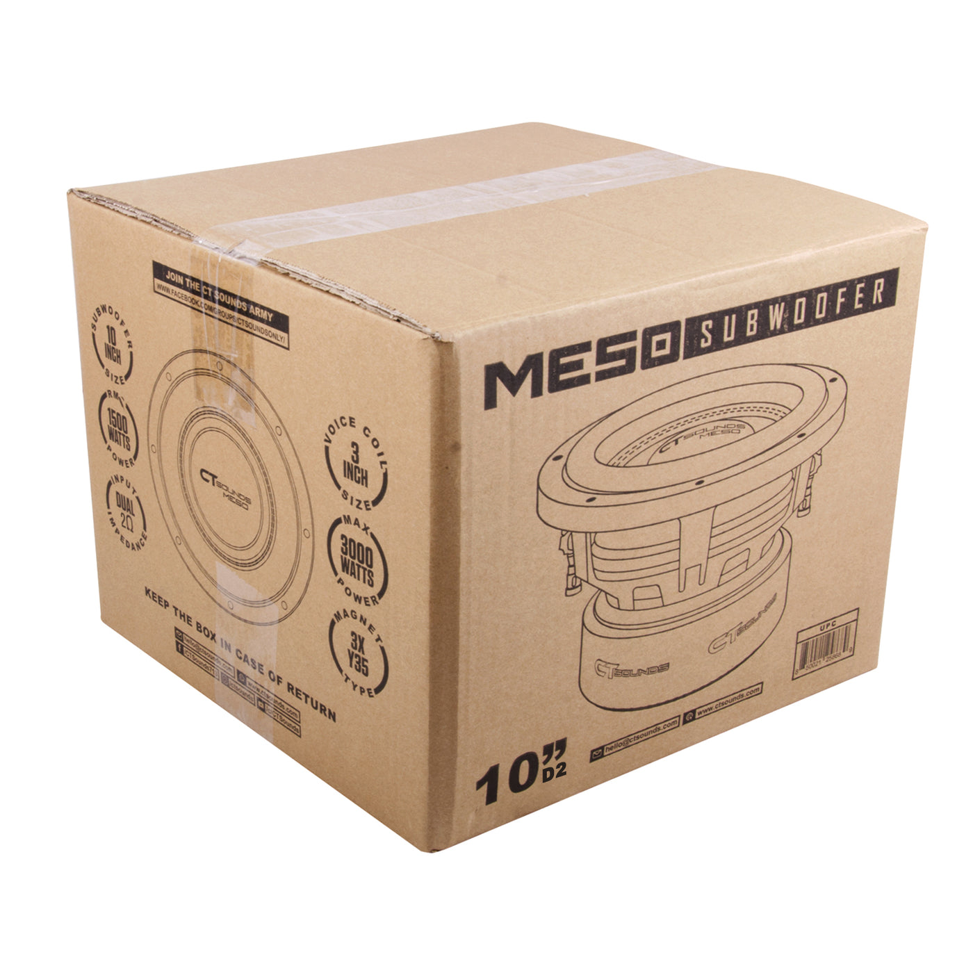 MESO-10-D2 // 1500 Watts RMS 10 Inch Car Subwoofer - CT SOUNDS