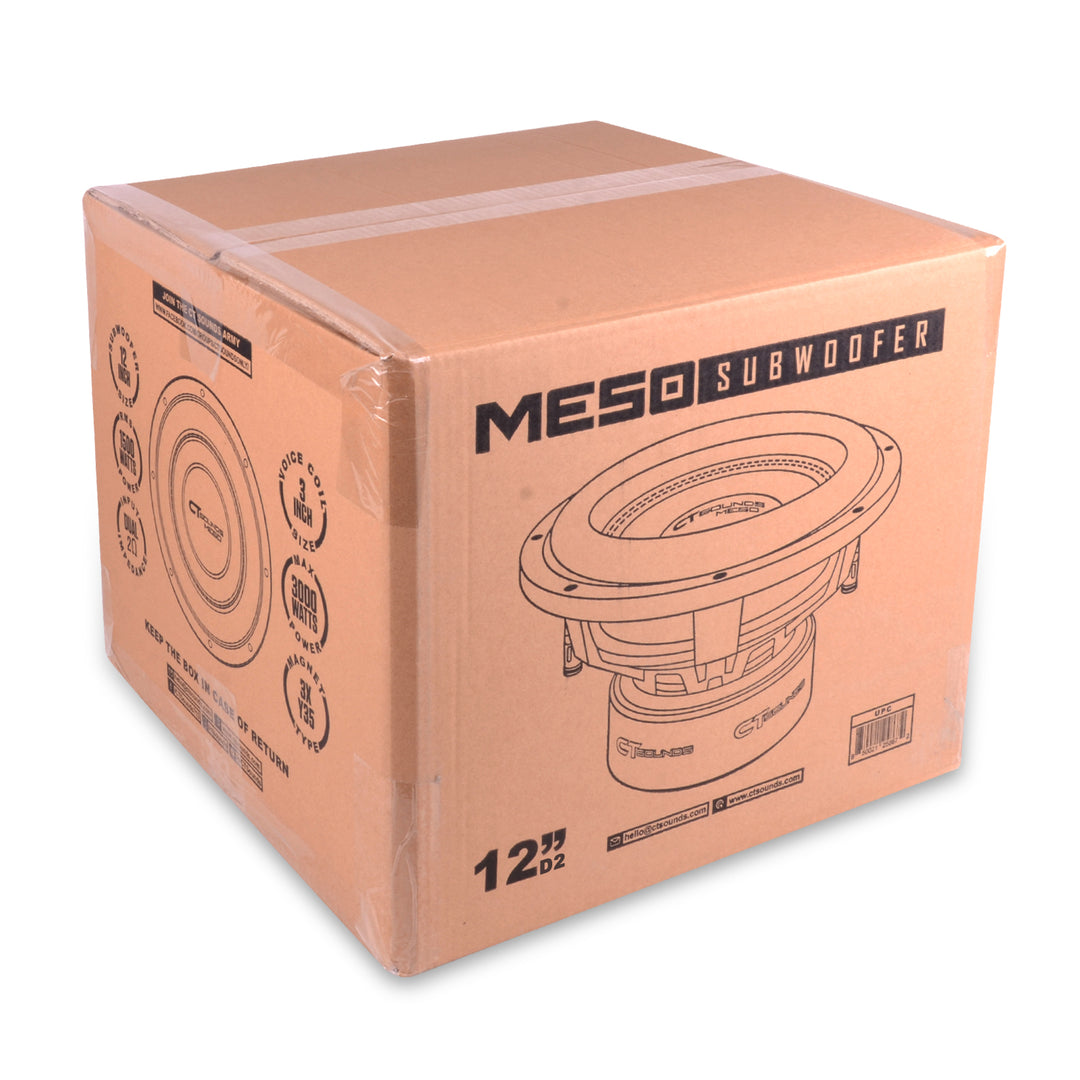 MESO-12 - 3000 Watt 12 Inch Car Subwoofer - CT Sounds