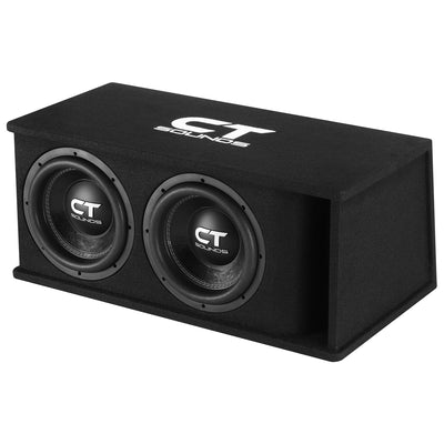 TROPO-2X10D4 // Dual 10” 2600-Watt Loaded Tropo Series Ported Car Subwoofer Box