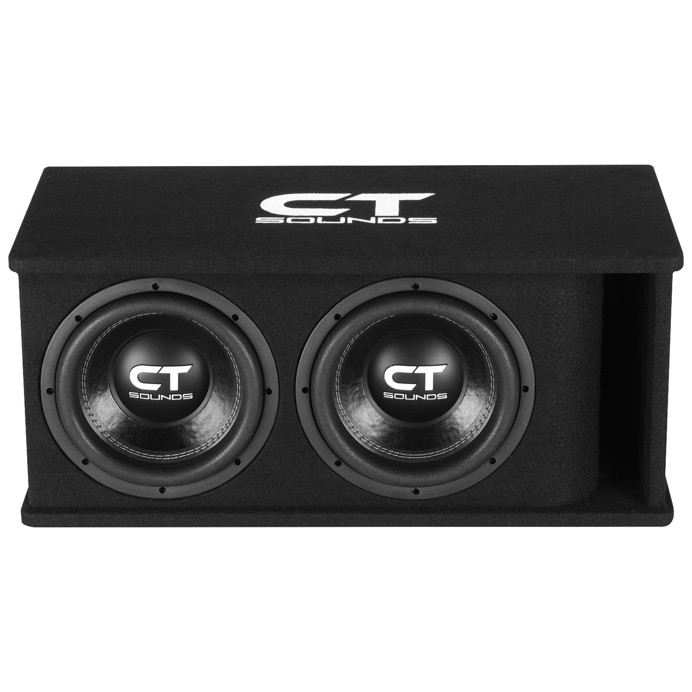 TROPO-2X10D4 // Dual 10” 2600-Watt Loaded Tropo Series Ported Car Subwoofer Box