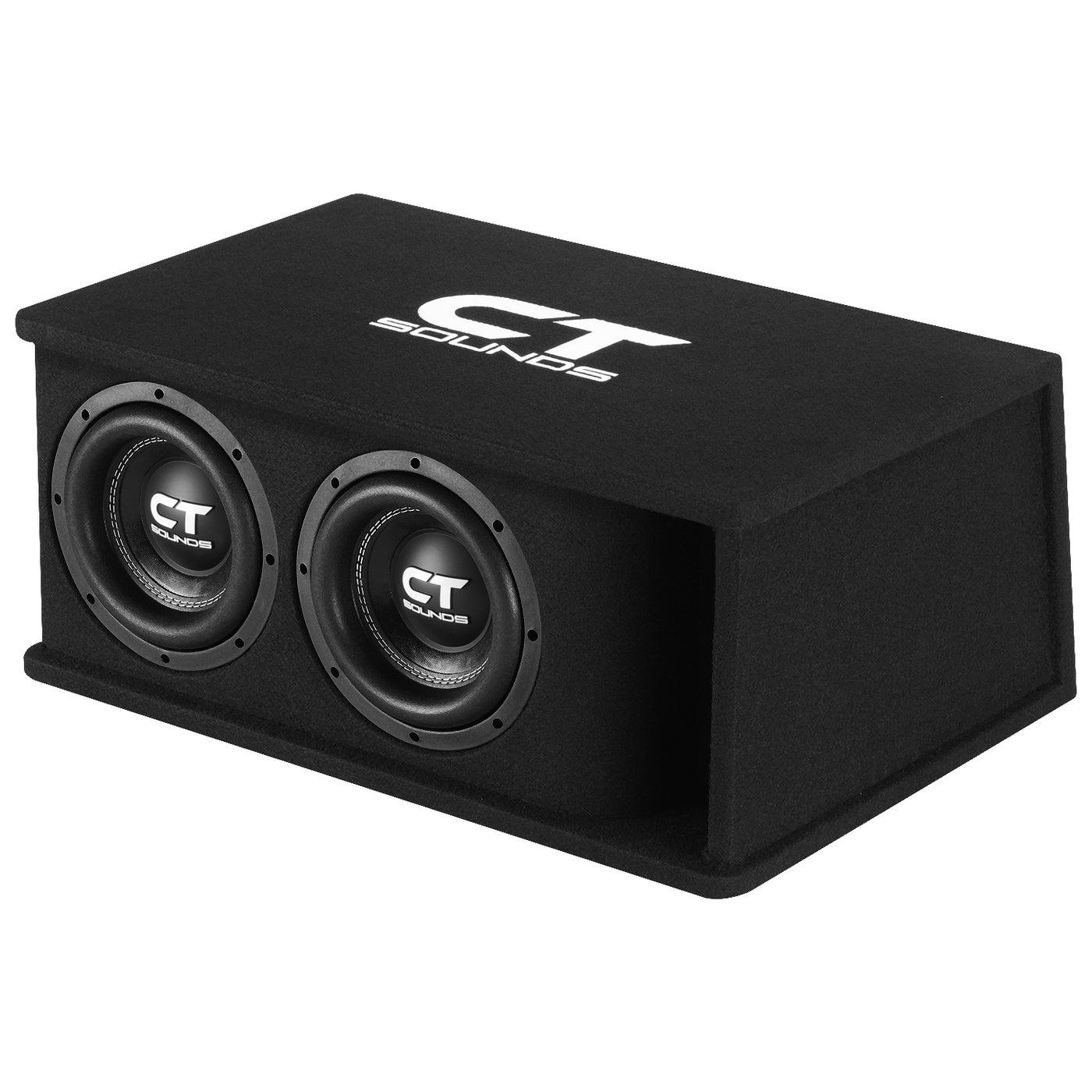 TROPO-2X8D4 // Dual 8” 1600-Watt Loaded Tropo Series Ported Car Subwoofer Box